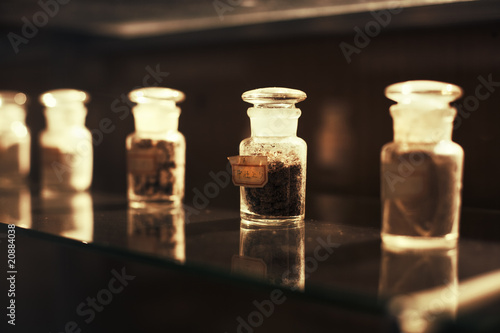 Old oriental medicine bottles