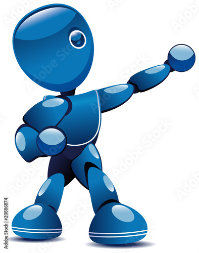 Robot montrant quelque chose