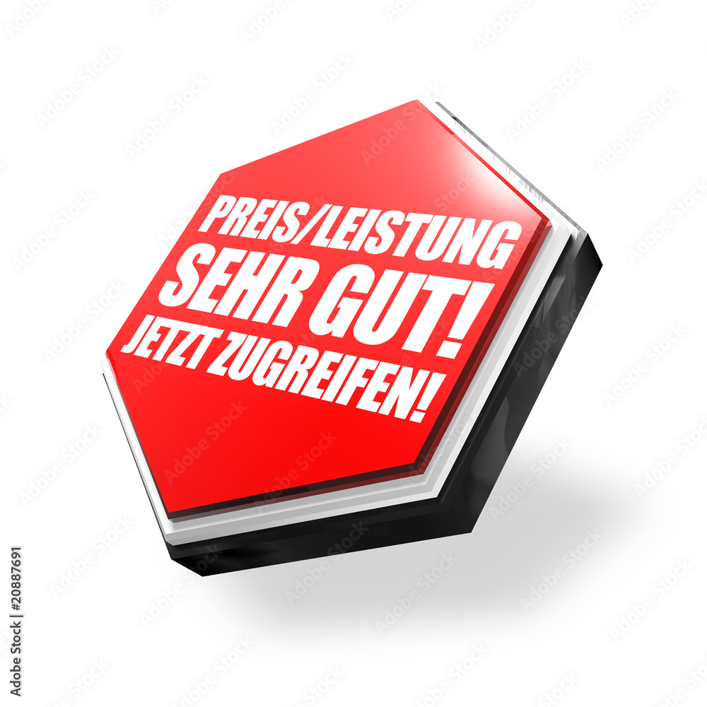 Preis / Leistung sehr gut! Button, Icon Stock-Illustration | Adobe Stock