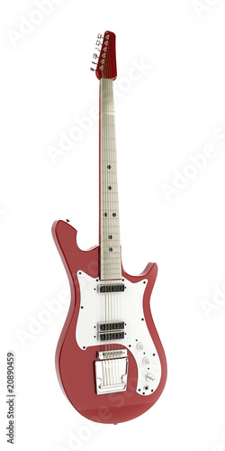 Electric guitar red 2 photo