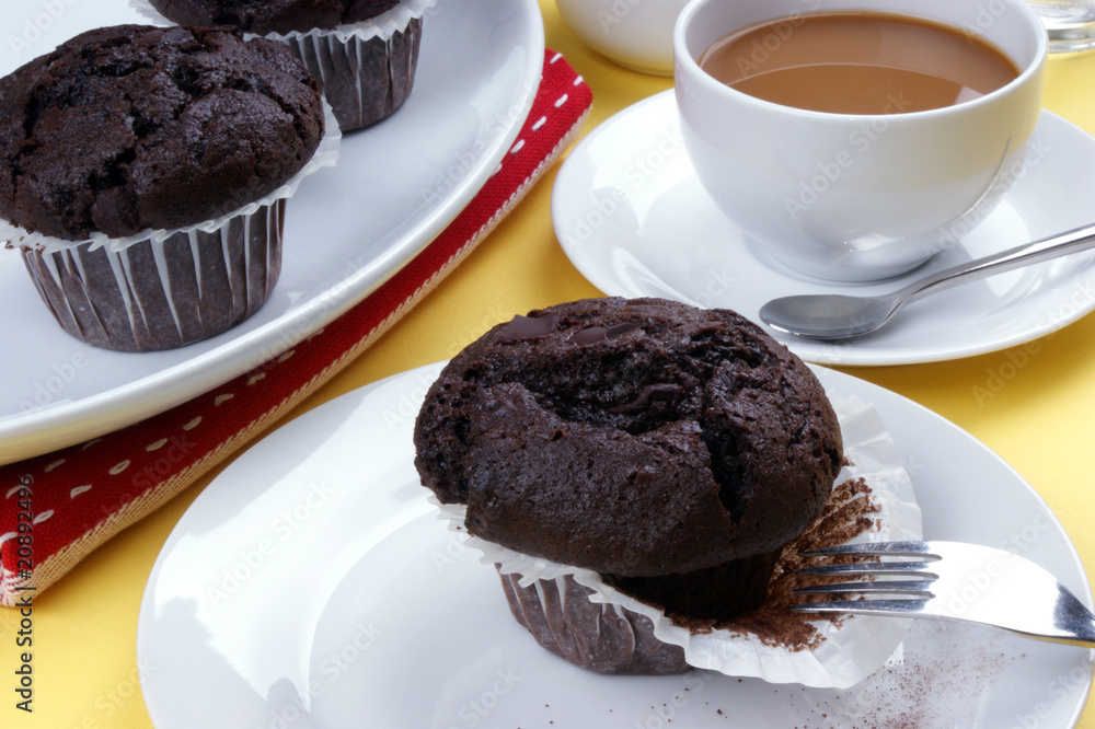 home made sweet muffins on a plate home made sweet muffins on a plate