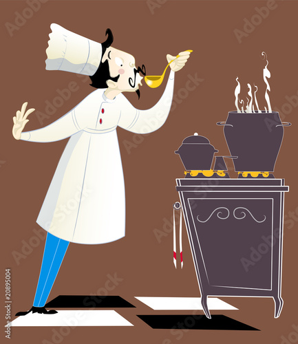 chef degustando vintage