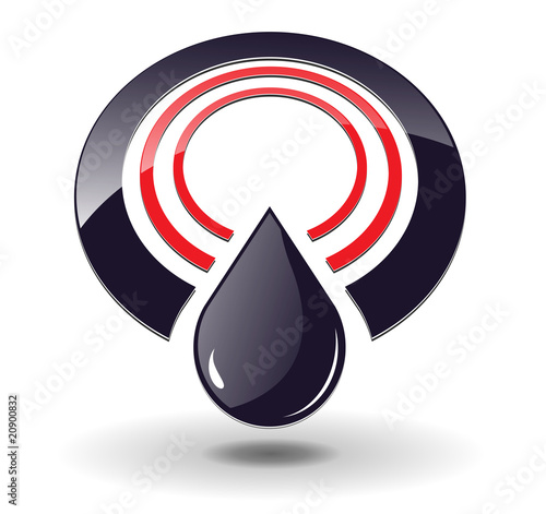 Logo 3D circle and black oi...