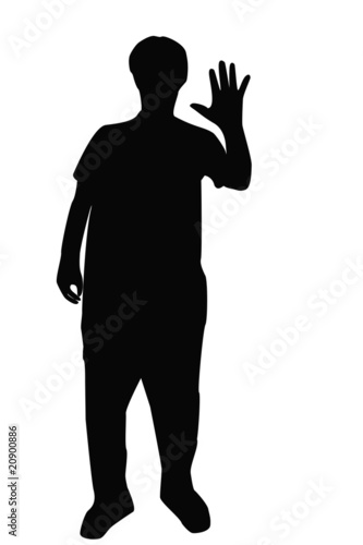 stop mann silhouette