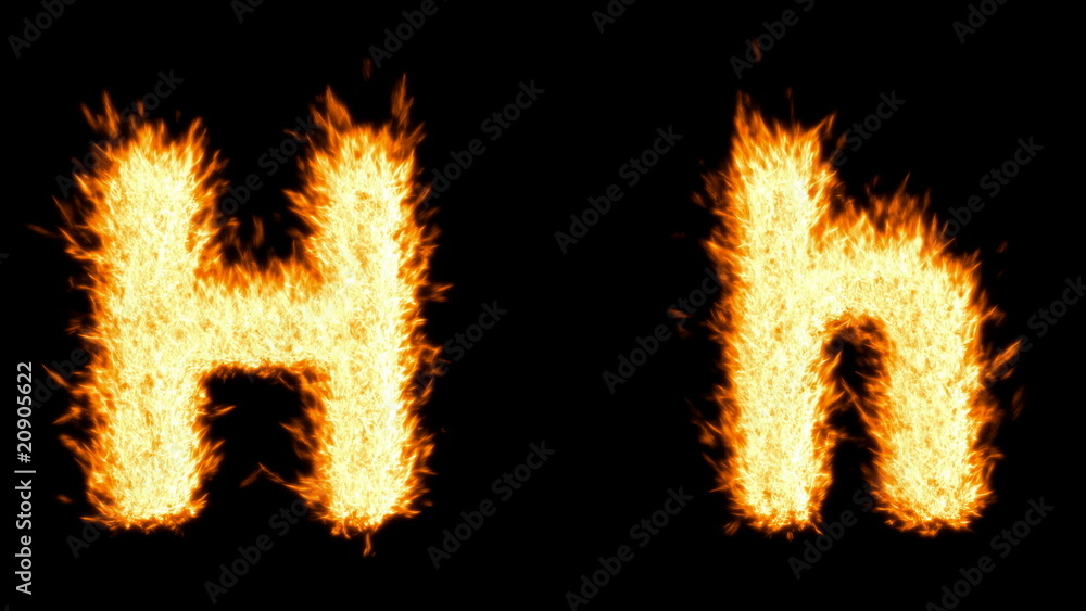 Loopable burning H character. Alpha channel is included Loopable burning H character. Alpha channel is included
