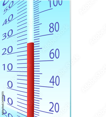 Thermometer illustration on a white background photo