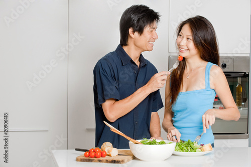 Couple Preparing Meal