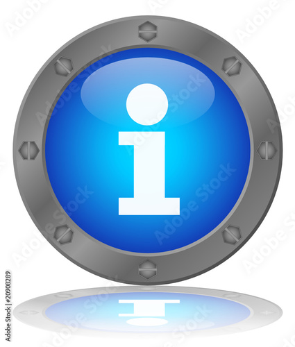 INFORMATION Web Button (Info Sign Tourist Help About Us Manual)