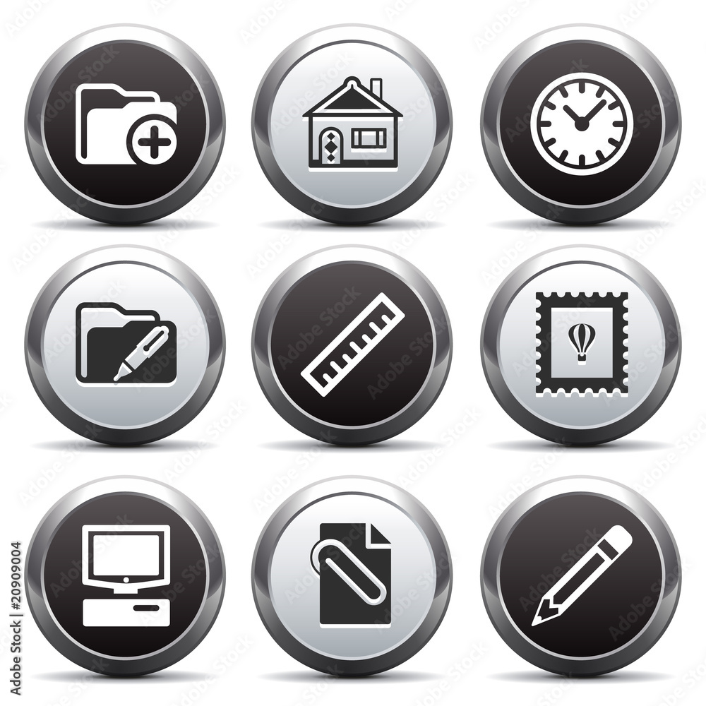 Metal button with icon 27