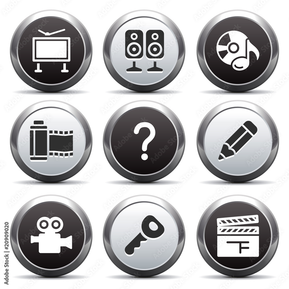 Metal button with icon 28 Metal button with icon 28