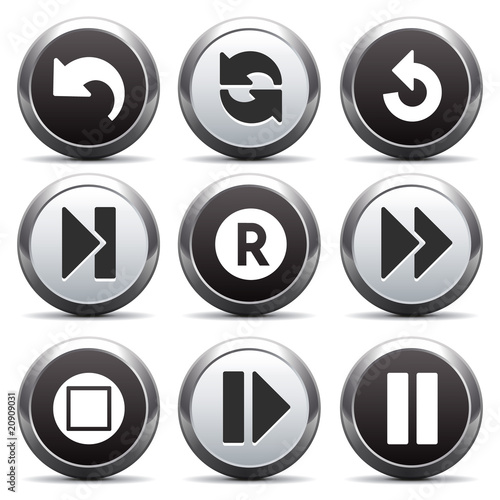 Metal button with icon 29