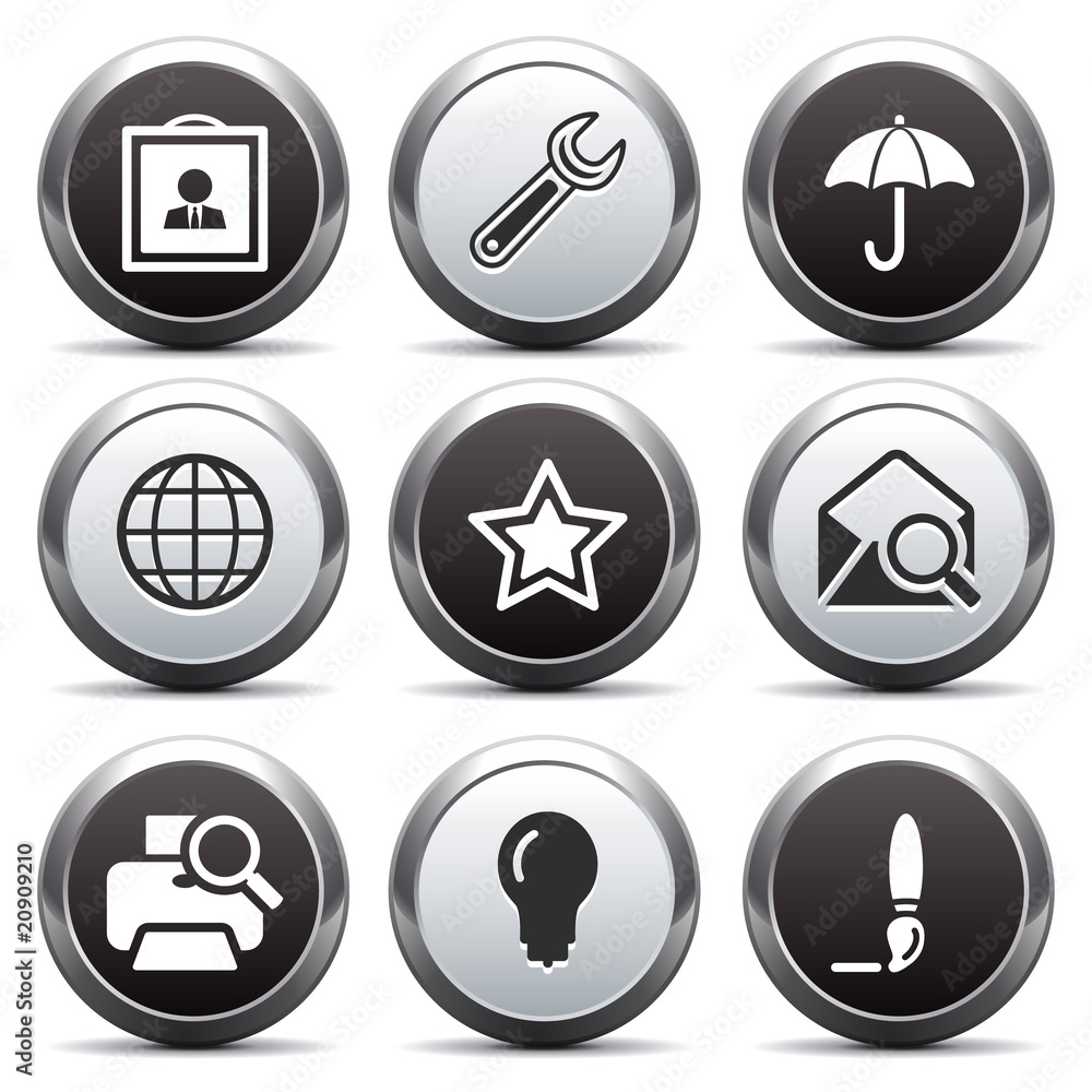 Metal button with icon 9