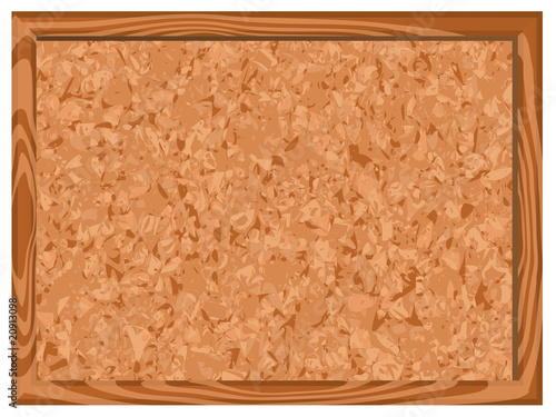 Blank corkboard illustration