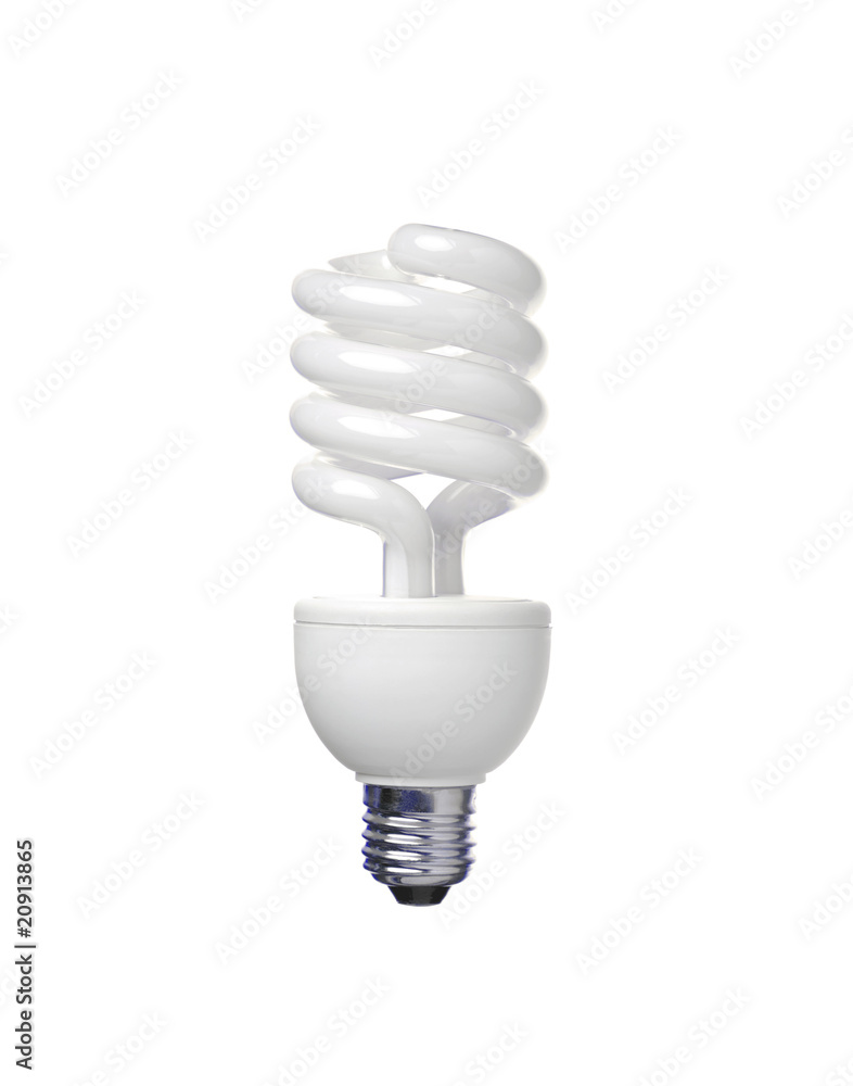 Isolated compact florescent light bulb Isolated compact florescent light bulb