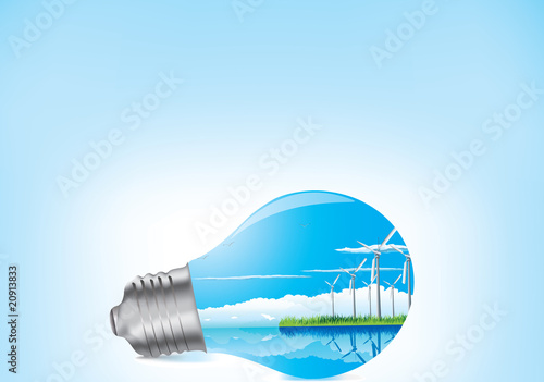 Light bulb ecology concept