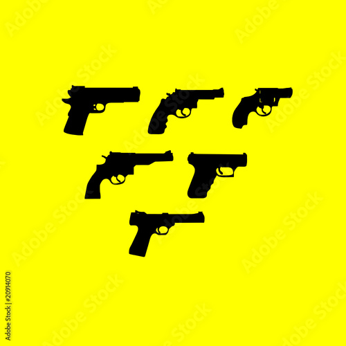 hand guns vector illustration