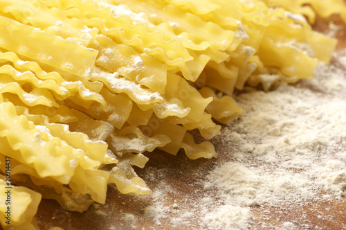 Pasta in flour photo