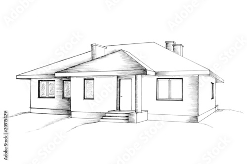 manual drawing of the house