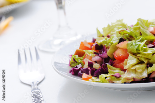 Fresh salad prepared