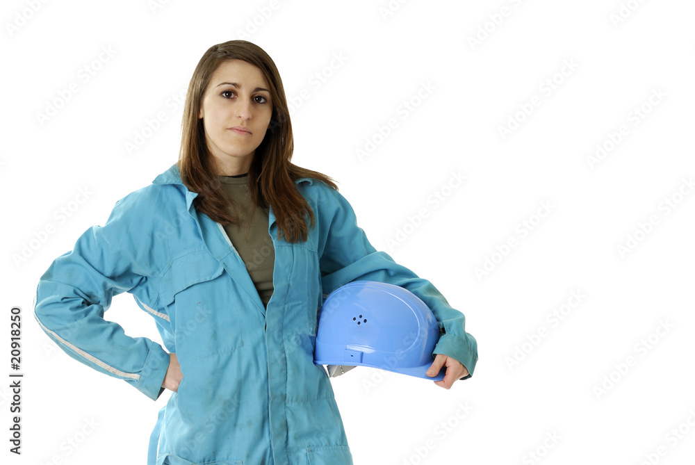 jeune apprenti ouvrier avec casque sous le bras jeune apprenti ouvrier avec casque sous le bras