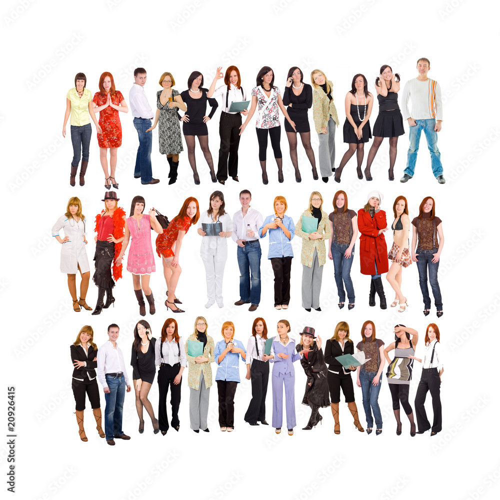 group isolated on white group isolated on white