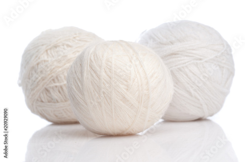 White wool threads