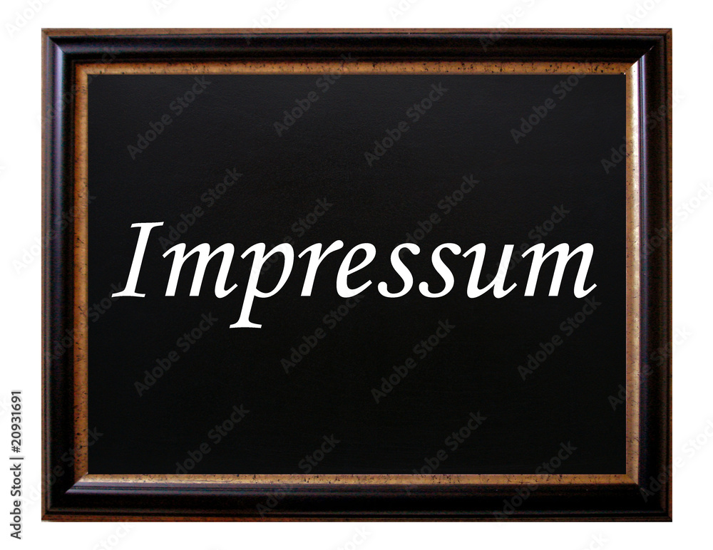 Obraz premium Impressum