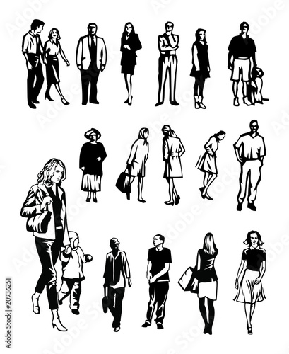 ordinary people silhoettes