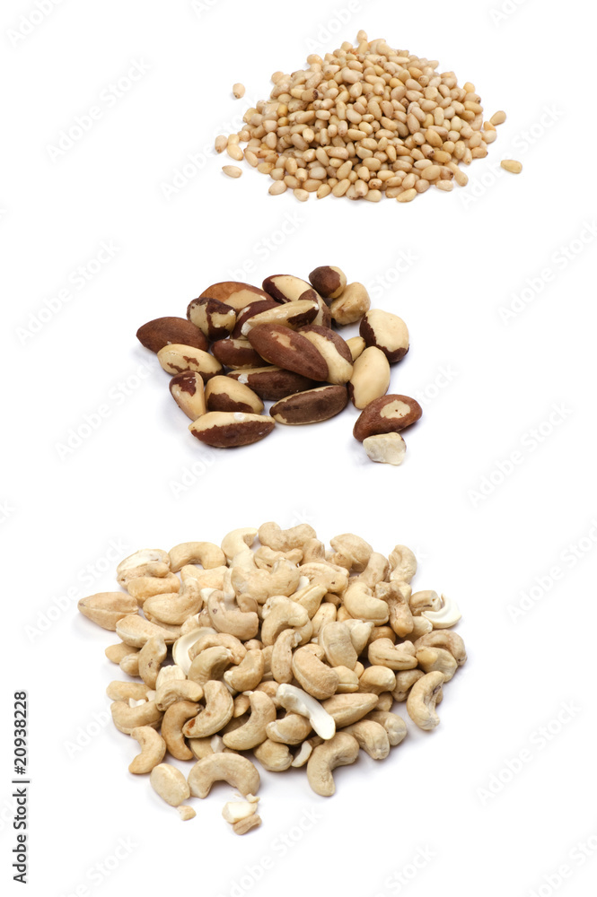 Fototapeta premium Nut on white closeup