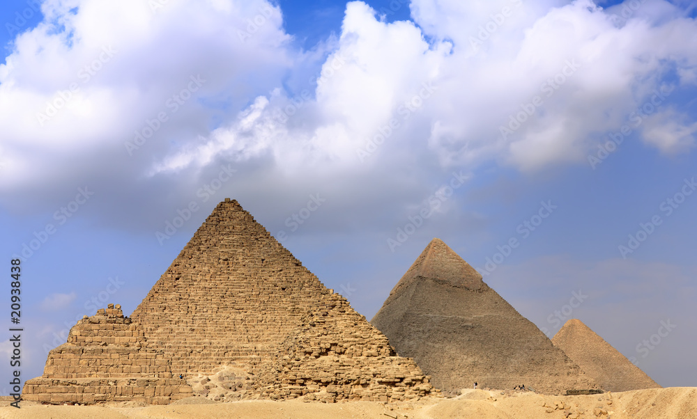 Great Pyramids-of Pharaoh Khufu, Khafre and Menkaure. Egypt Great Pyramids-of Pharaoh Khufu, Khafre and Menkaure. Egypt