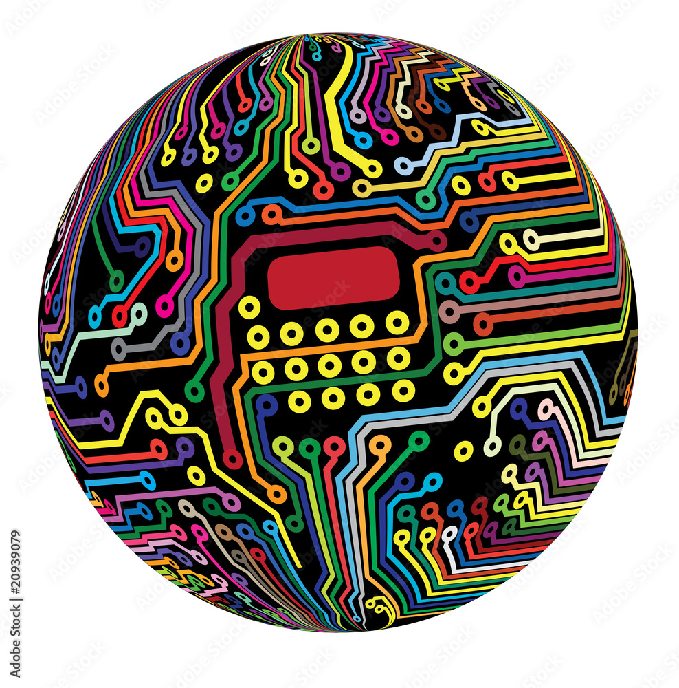 Fototapeta premium Spherical circuit