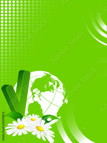 environmental background with globe and copy space