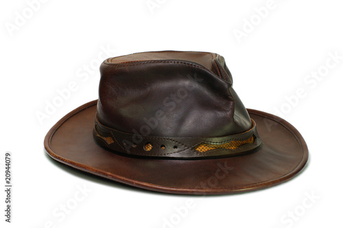 chapeau cuir cow boy australien