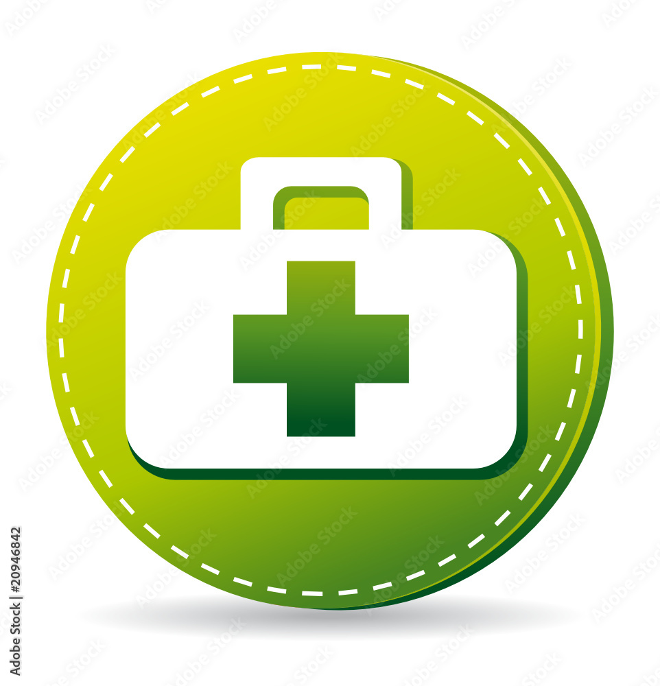 Obraz premium First aid kit icon.