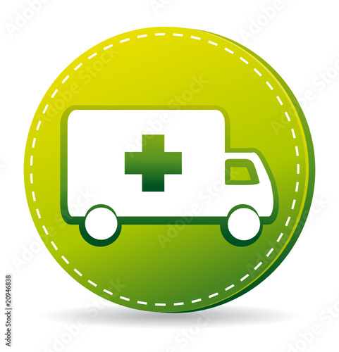 Green ambulance icon.