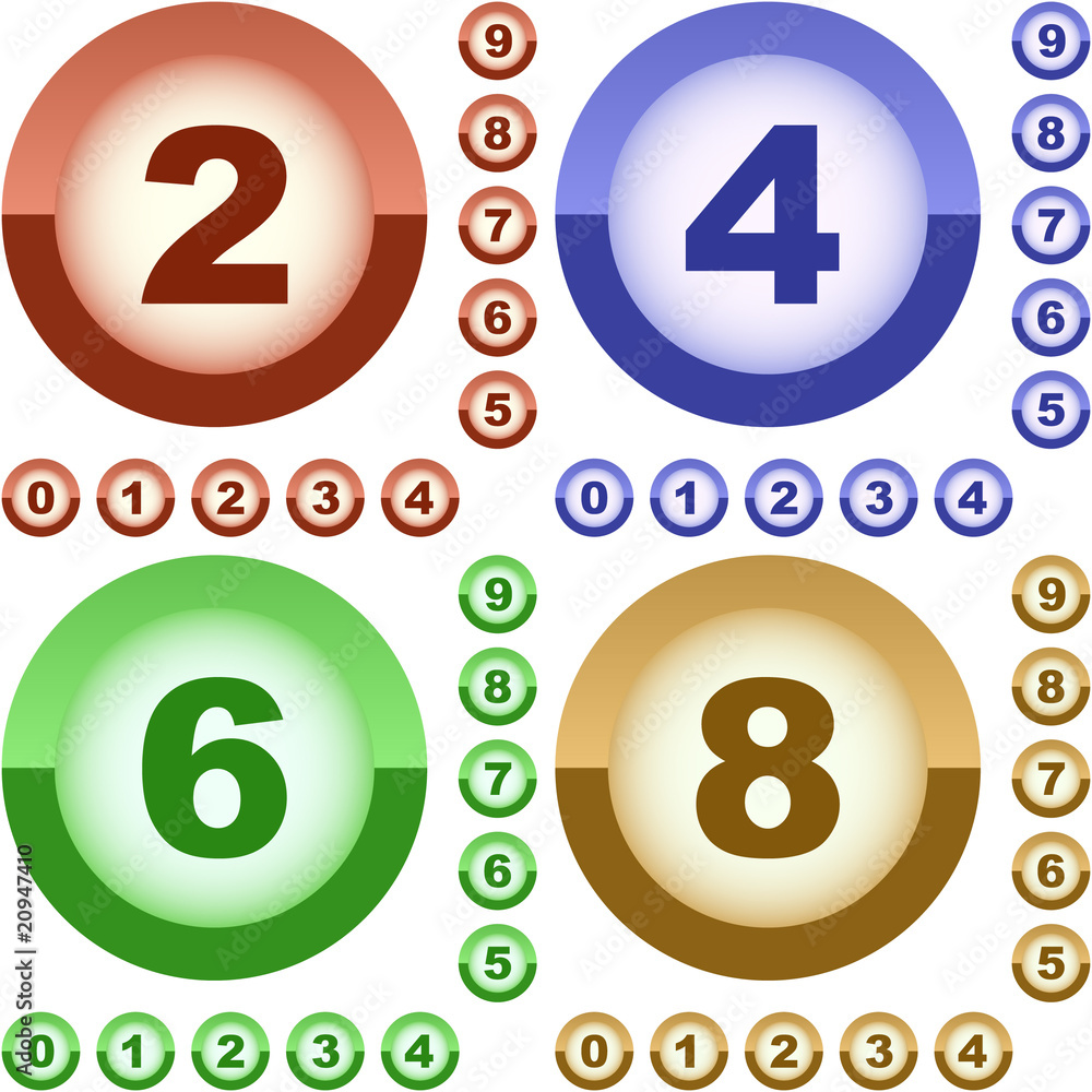 Number buttons. Vector great collection. Number buttons. Vector great collection.