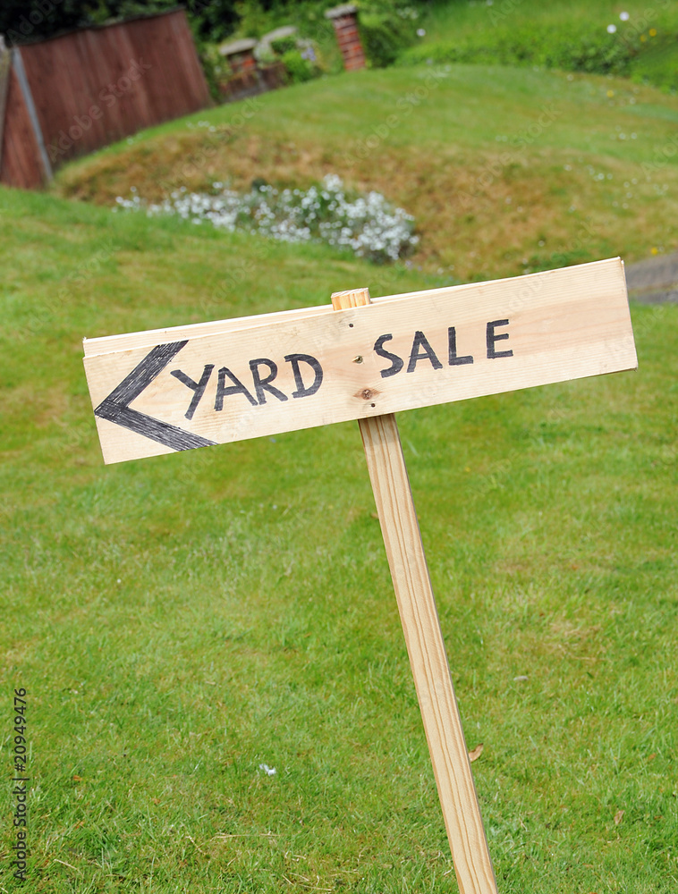 Wooden Yard Sale Sign