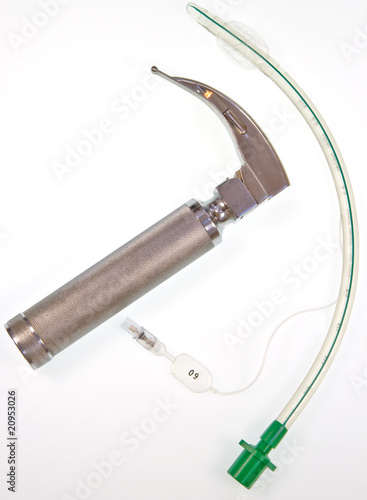 Cuffed endotracheal tube and laryngoscope