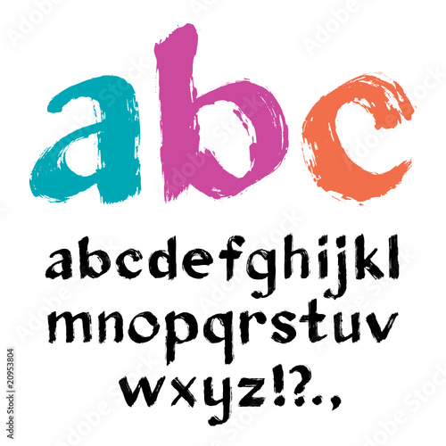Brush alphabet - vector