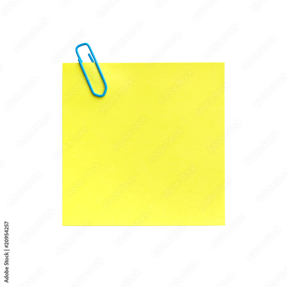 mémo jaune trombone bleu mémo jaune trombone bleu