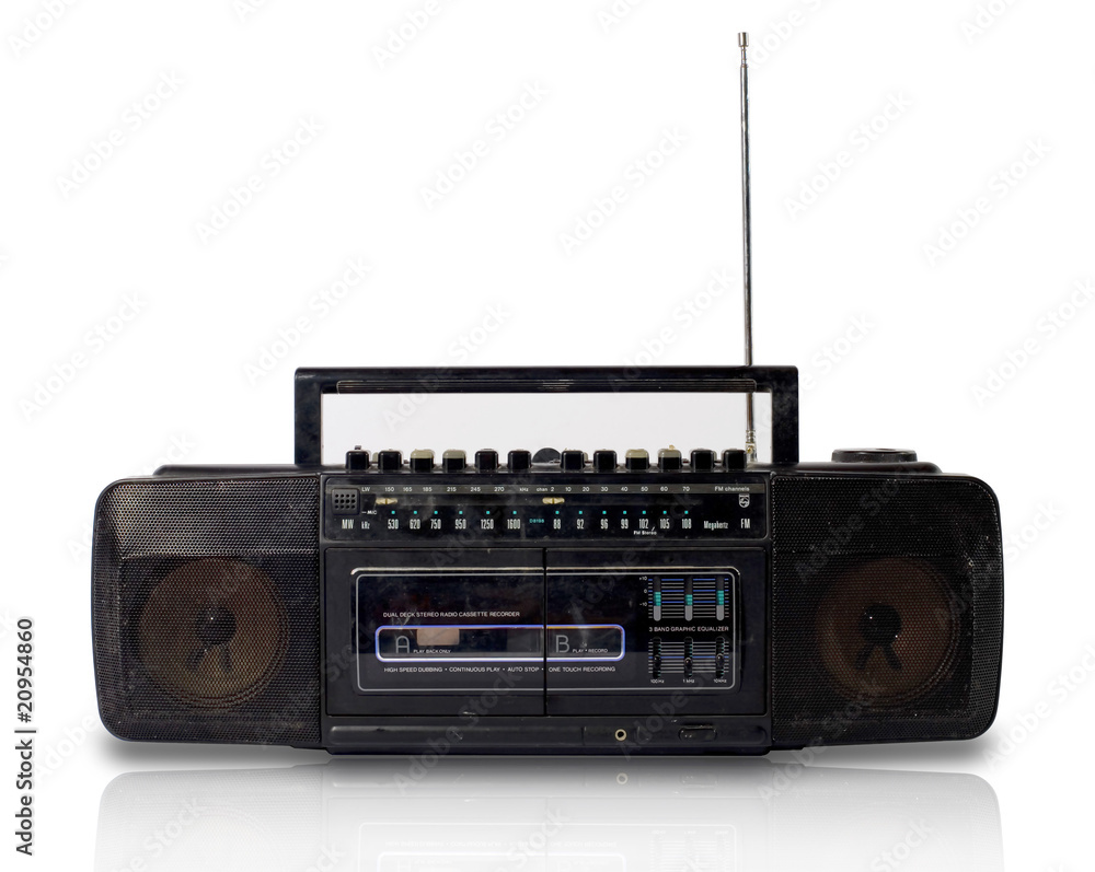 poste de radio double cassette Stock Photo | Adobe Stock
