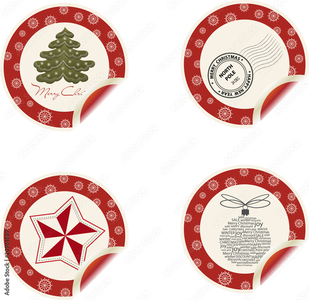 Fototapeta premium Christmas labels