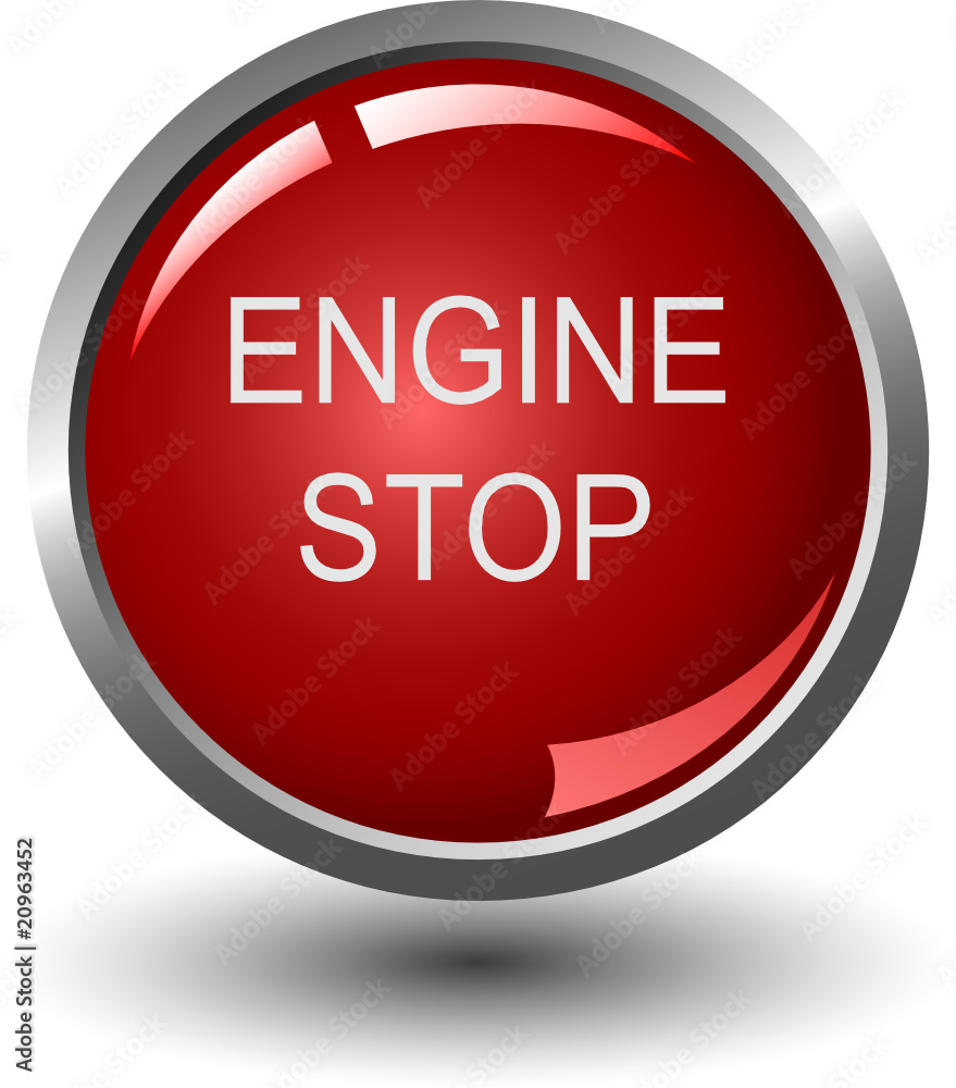 Engine stop web buttons, vector Engine stop web buttons, vector