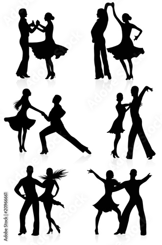 Dancing silhouettes.