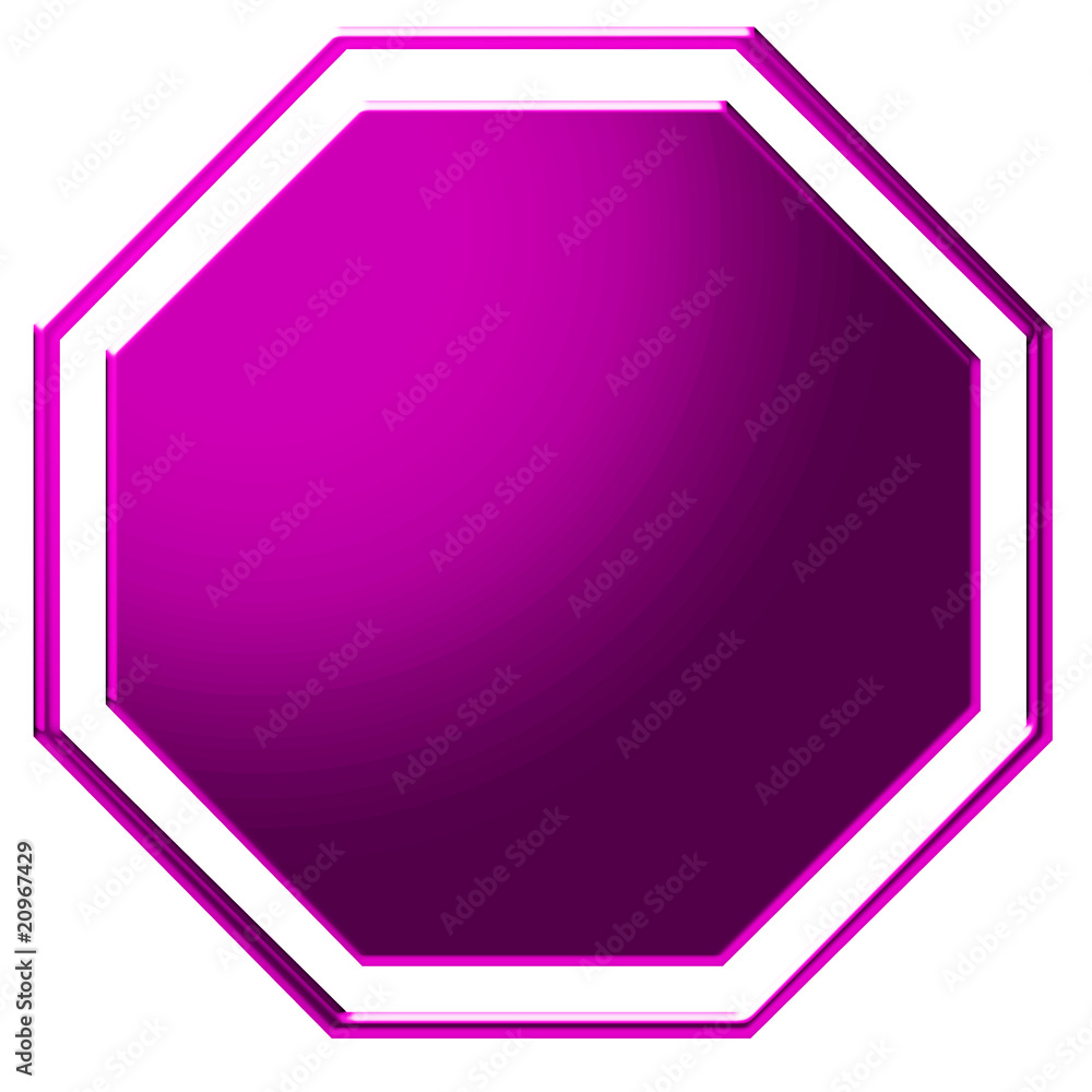 pinker Button ackteckig Achtung pinker Button ackteckig Achtung