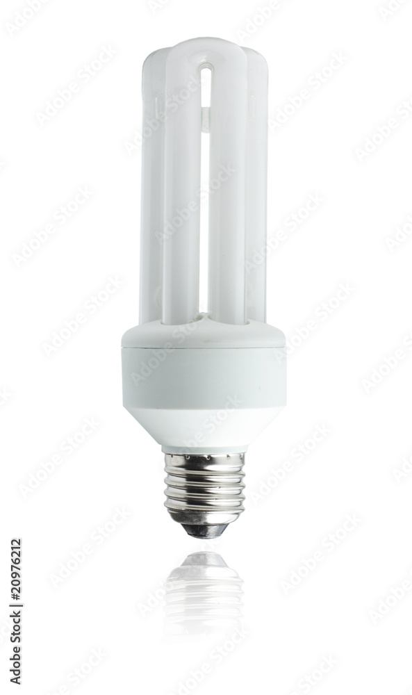 White energy saver bulb White energy saver bulb
