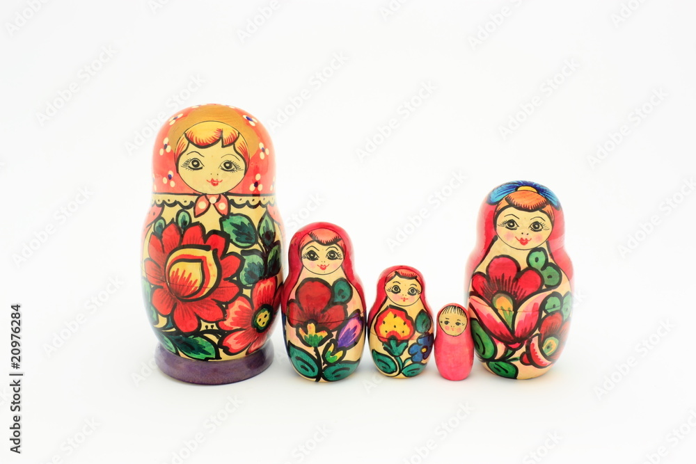 Family of wooden nested dolls Family of wooden nested dolls