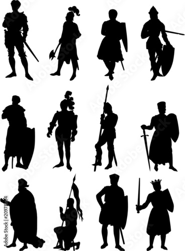12 Knight Silhouettes