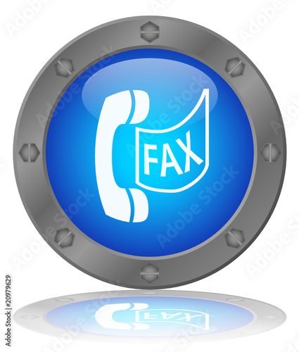 FAX Web Button (Facsimile Telecopy Teleprinter Contact Internet)