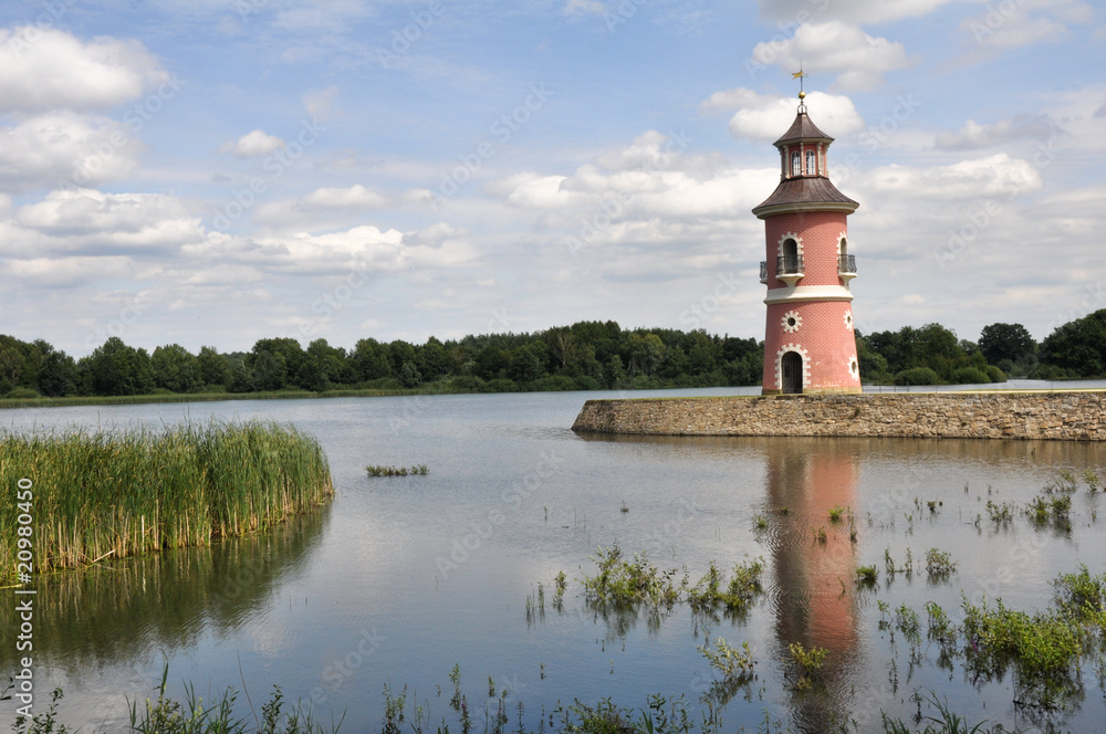 Lighthouse in a lake